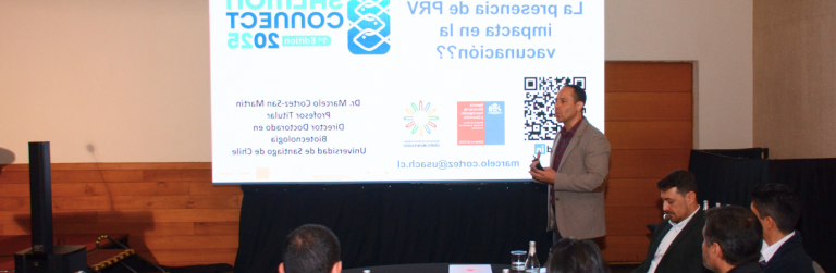 Investigador Usach abordó avances para enfrentar virus PRV y sus efectos en la vacunación en encuentro Salmon Connect 2025