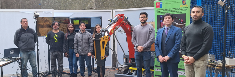 Usach patenta tecnología que utiliza IA y robótica avanzada para automatizar equipos pica-roca en minería